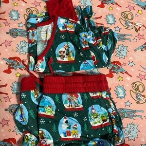 Little Sleepies Green and Red Pajama Set